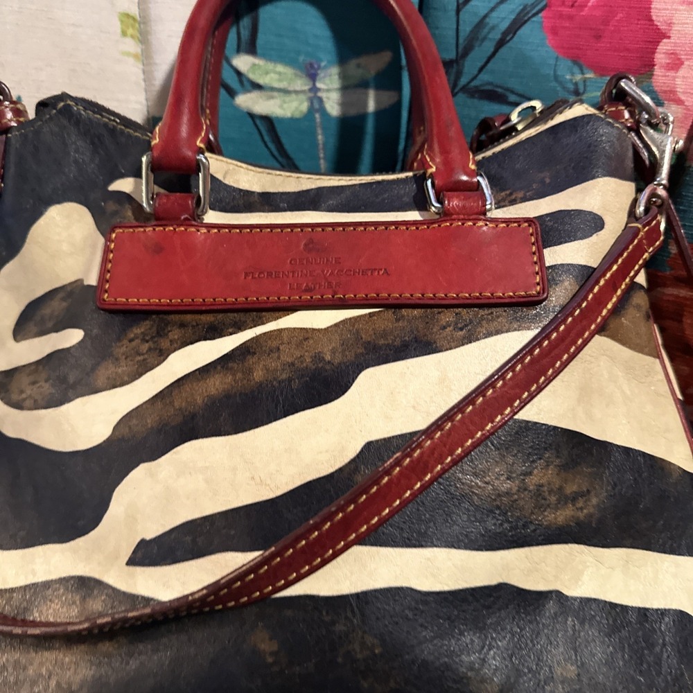 Dooney & Bourke Florentine juliette leather zebra print purse bag - Picture 7 of 15
